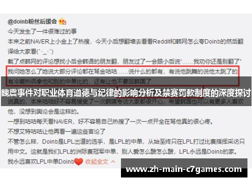 魏震事件对职业体育道德与纪律的影响分析及禁赛罚款制度的深度探讨